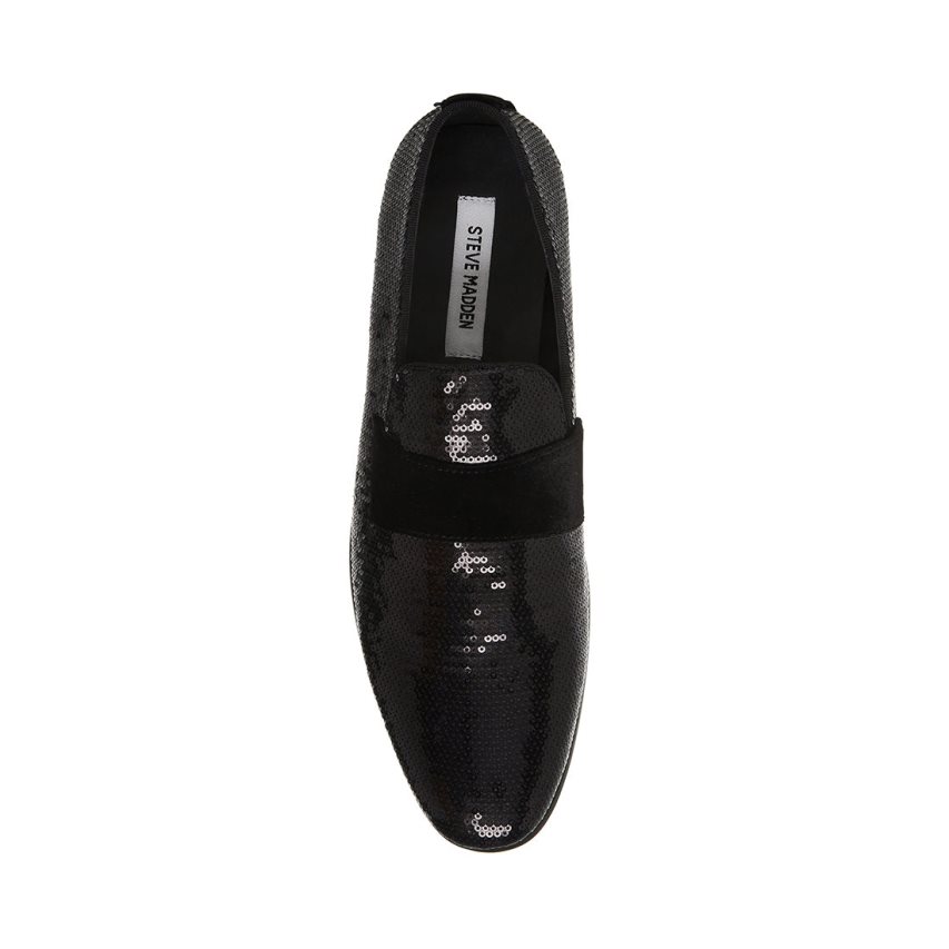 Loafers Steve Madden Arles Sequin Hombre Negras | ES IY043S